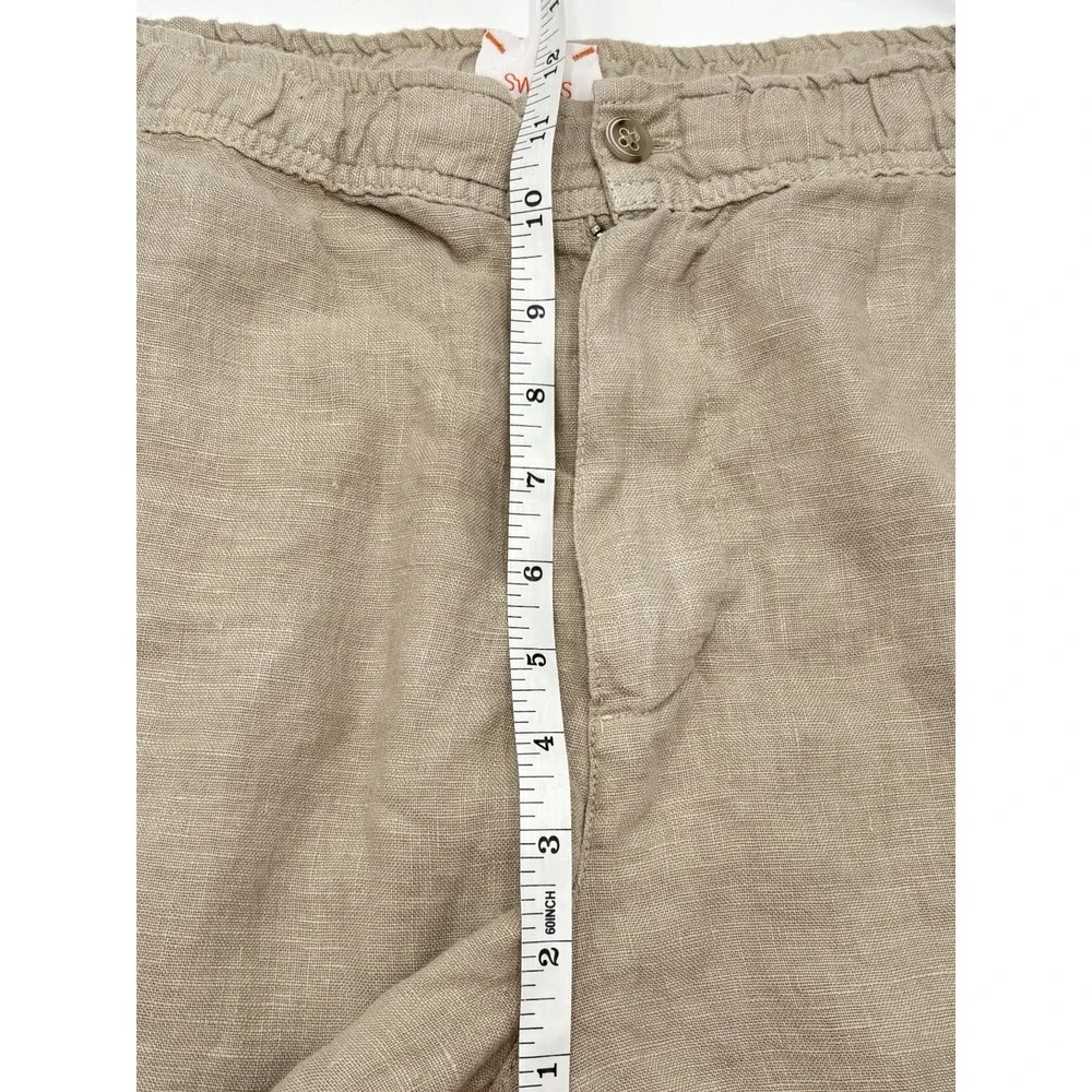 SWIMS 100% Linen Drawstring Shorts Men's XL Beige‎ Coastal Preppy Luxury
